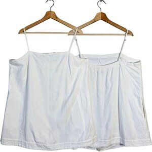 Abercrombie & Fitch Linen Mini Dress Women's XLP Petite White Babydoll Pockets